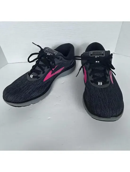 Brooks Pure Flow 7 Running Sneaker Shoes Womens US 10.5 B Black Lace-Up Low Top - Picture 7 of 16